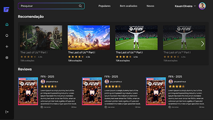imagem do projeto Game Review